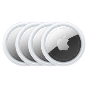 Apple 4-Piece Airtag White and Silver Apple 4-Piece Airtag White and Silver